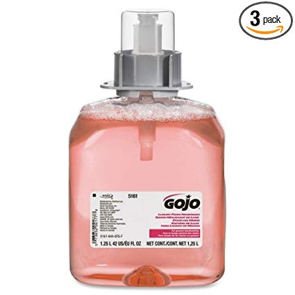 GOJO 516103CT Foam Handwash,Dispenser Refill, f/FMX-12, 1250ml, 3/CT,PK