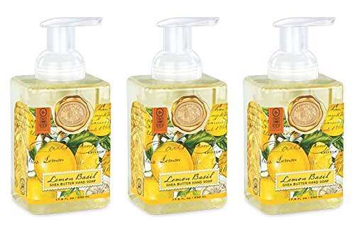 Michel Design Works Foaming Hand Soap, 17.80-Fluid Ounce, Lemon Basil - 3-PACK