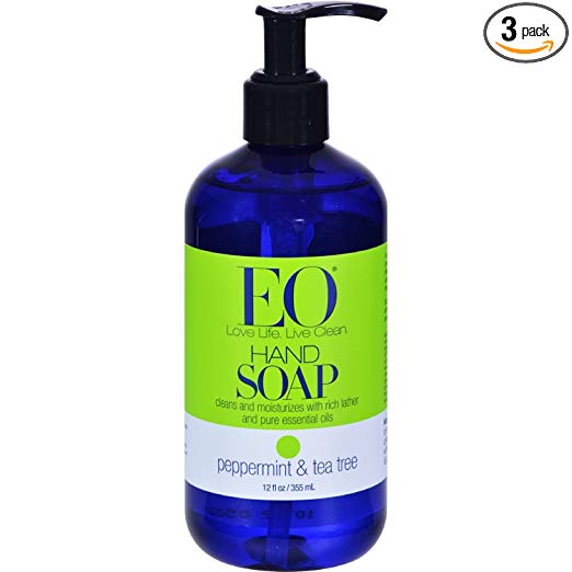 EO Peppermint & Tea Tree Hand Soap, 12 oz (Pack of 3)