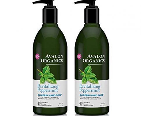 Avalon Organics Glycerin Hand Soap Peppermint With Organic Peppermint Essential Oil, Panthenol, Organic Aloe and Vitamin E, 12 fl oz (355 ml) (Pack of 2) Review