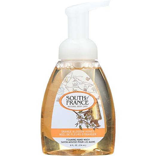 South Of France Hand Soap - Rich Foaming - Orange Blossom Honey - Natural Body Care - 8 oz (Pack of 4)