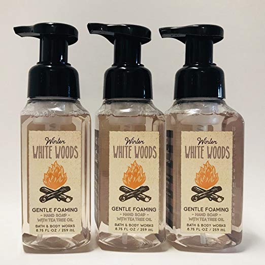 Set of 3 Bath & Body Works Winter White Woods Gentle Foaming Hand Soap 2017