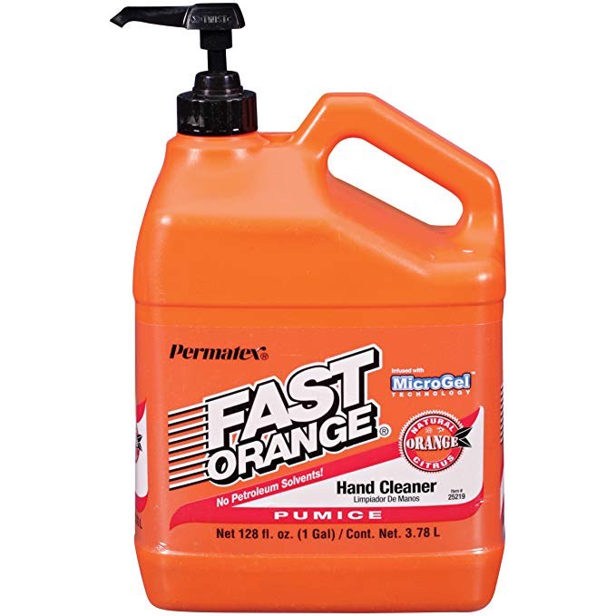 Permatex 25219 Fast Orange Pumice Lotion Hand Cleaner with Pump, 1 Gallon