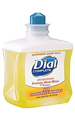 Dial Complete 00034 Antimicrobial Foaming Hand Soap, 1 Liter Refill (Case of 4)