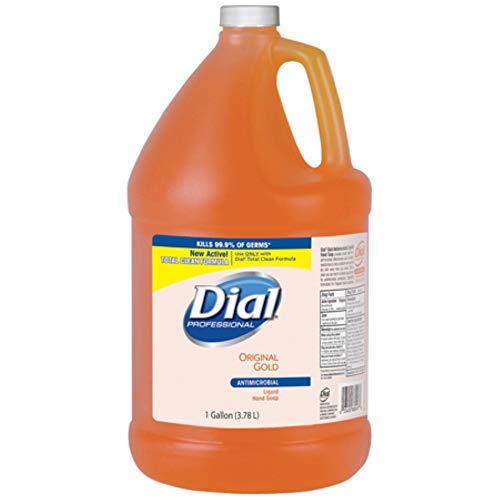 Dial Professional 88047CT Liquid Soap Refill, Antibacterial, 1 Gallon, 4/CT Orig Gold