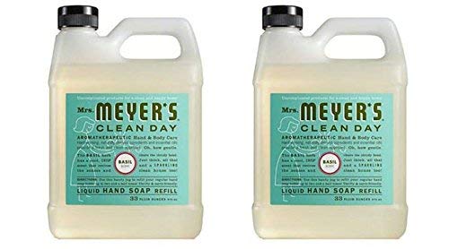 Mrs Meyers Liquid Hand Soap Refill, Basil Scent, 33 Ounce (2 Refills)