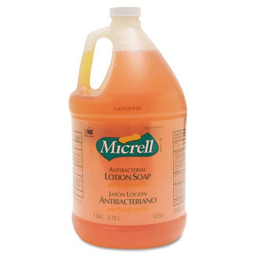 GO-JO INDUSTRIES 975504EA MICRELL Antibacterial Lotion Soap, Pleasant Citrus Scent, Liquid, 1gal Bottle