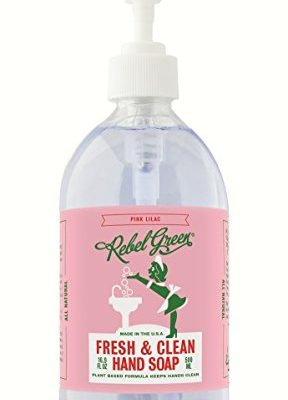 Rebel Green Fresh and Clean Hand Soap, Natural Moisturizing Liquid Soap – Pink Lilac Scented, 16 Ounce Pump Bottle, Pack of 4 Review