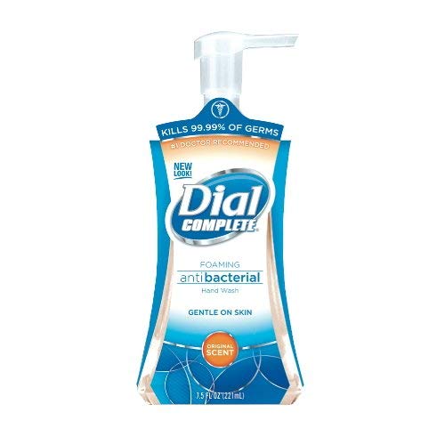 Dial Professional 02936 Dial Complete Antibacterial Foaming Hand Wash Pump 7.5 Oz. (8-Pack)