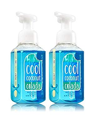 Bath & Body Works Cool Coconut Colada Hand Soap - Pack of 2 Creamy Coconut and Vanilla Gentle Foaming Hand Soaps - Poptails Popsicle Collection