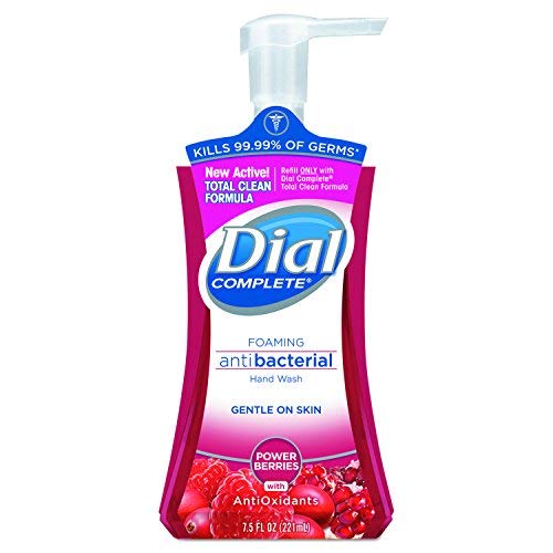 Dial 03016 Antibacterial Foaming Hand Wash, Power Berries, 7.5 oz Pump Bottle (Case of 8)