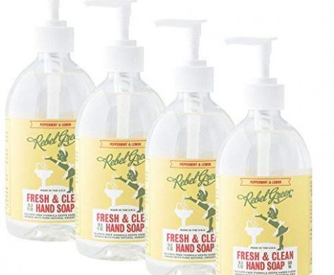 Rebel Green Fresh and Clean Liquid Hand Soap, Natural, Sulfate-Free, and Hypoallergenic Gel Hand Soap – Peppermint & Lemon, 16 Ounce Pump Bottles, Pack of 4 Review