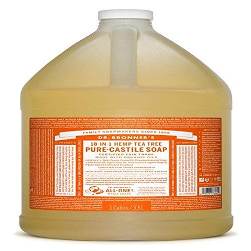 Dr. Bronner Magic 18-in-1 Hemp Tea Tree Pure Castile Soap, 1 Gallon