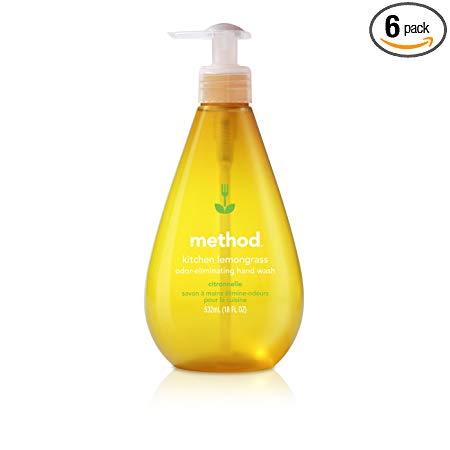 Method Kitchen Gel Hand Soap, Lemongrass, 18 Fl Oz (Pack 6)