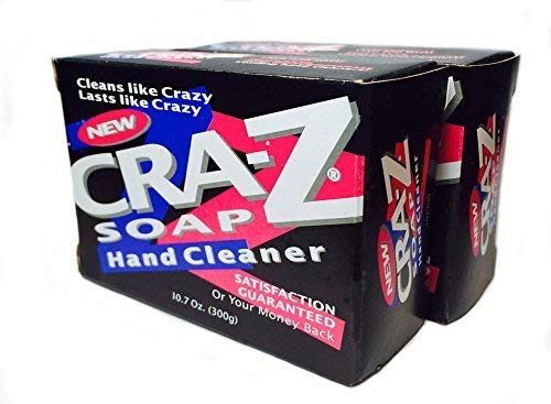 Cra-Z Soap Heavy Duty Hand Cleaner Powerful All Purpose Soap 10.7 Oz. 300g Bars,Twin-Pack with Nail Brush