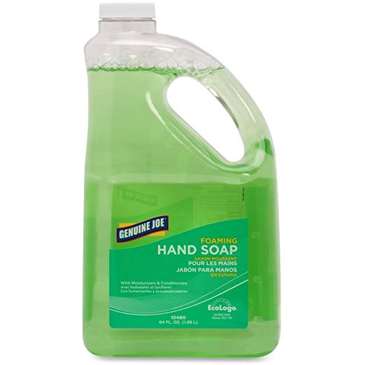 Genuine Joe 10460CT Foaming Hand Soap Refill w/Grip Handle 64oz. 4/CT GN