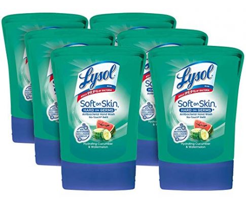 Lysol No-Touch Hand Soap Refill, Hydrating Cucumber & Watermelon, 8.5 oz ( Pack of 6) Review