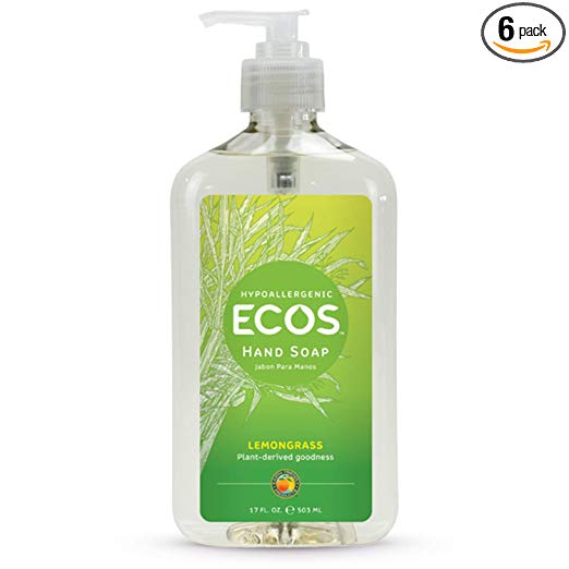 Earth Friendly Products Hand Soap, Lemongrass, 17-Ounce Bottle (Pack of 6)