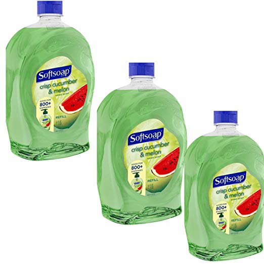 Softsoap Crisp Cucumber and Melon Liquid Hand Soap Refill, 56 Fl Oz (Pack of 3)