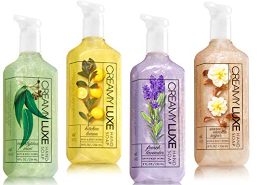 Creamy Luxe Hand Soap Favorites 4 Pack Bundle (Eucalyptus Mint, Kitchen Lemon, Fresh Lavender, Warm Vanilla Sugar) 8 fl oz