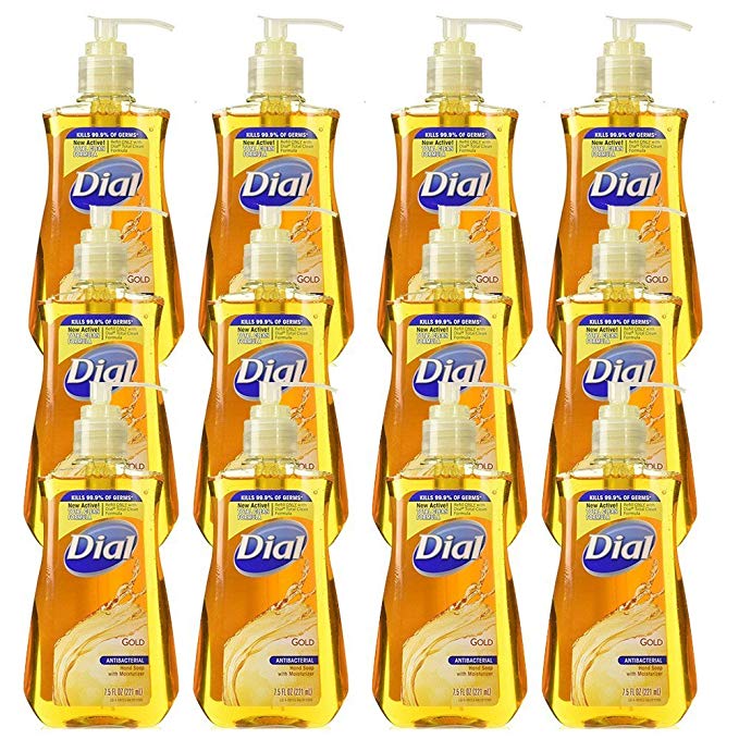 Dial Gold with Moisturizer Antibacterial Hand Soap 7.5 oz (Pack of 12)