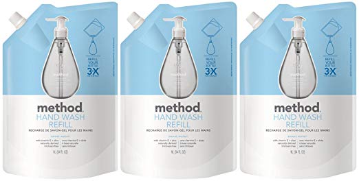 Method Gel Hand Wash Refill Pouch, Sweet Water, 34oz, 3pk