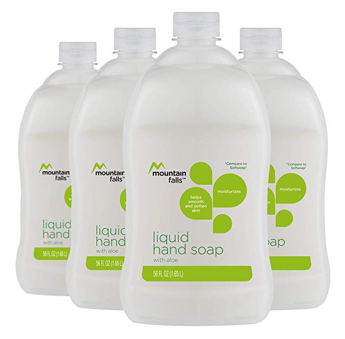 Mountain Falls Liquid Hand Soap Refille Bottle, with Aloe, Compare to Softsoap, 56 Fluid Ounce (Pack of 4)