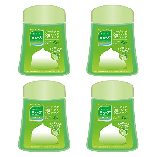 Japan Health and Beauty - Muse no-touch foam Hand Soap Refill Green Tea 250ml ¡Á 4 pieces (about 1000 times) automatic dispenser sterilization moisturizing *AF27*