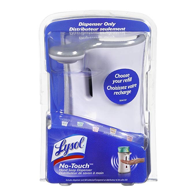 Lysol No-Touch Automatic Hand Soap Dispenser-White- Pack of 2 Dispensers.