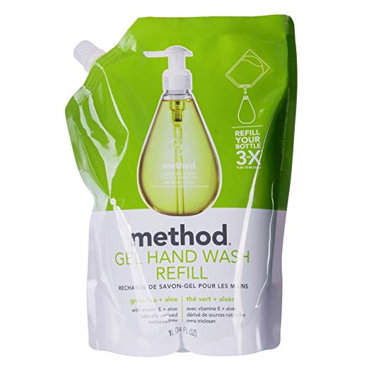 method Gel Hand Wash Refill Pouch, Green Tea + Aloe, 34 oz