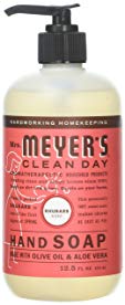 Mrs Meyers Hand Soap Rhubarb 12.5 Ounce Pump (370ml) (6 Pack)