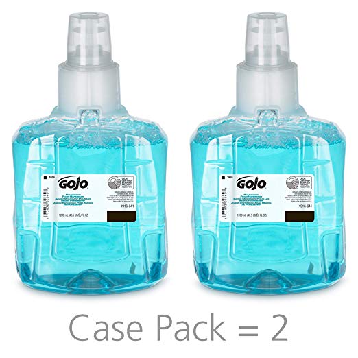 GOJO Green Certified Foam Soap Handwash Refill - Pomeberry Scented Hand Soap Refill, 1200mL Refill for LTX-12 Dispenser (Pack of 2) - 1916-02