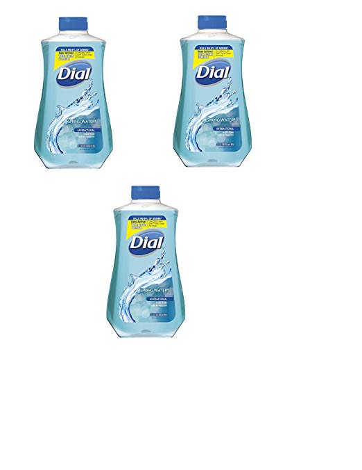 Dial Spring Water 32 Ounce Antibacterial Hand Soap With Moisturizer New Total Active Clean Formula 32OZ Refill (3 Pack)