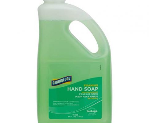 Genuine Joe GJO10460 Anti-Bacterial Moisturizing Foaming Hand Soap, 2 qt Bottle, Green Review