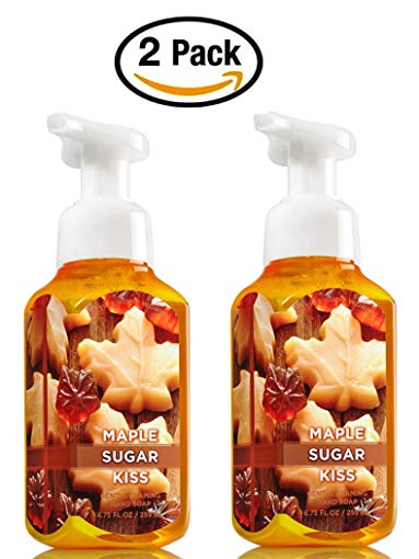 Bath & Body Works Maple Sugar Kiss Hand Soap - Pack of 2 Maple Sugar Scented Gentle Foaming Hand Soaps