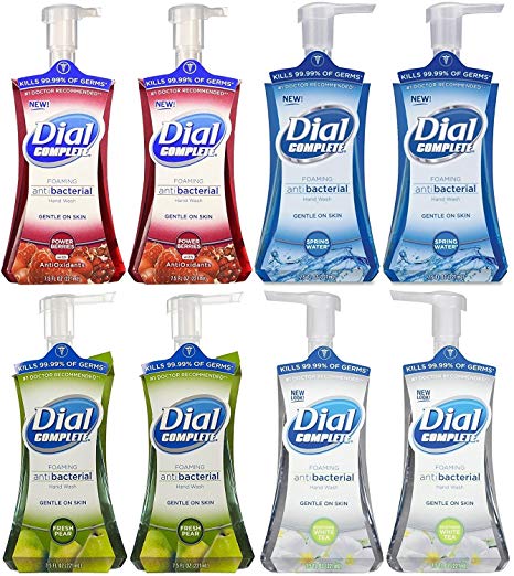 Dial Complete Foaming Anti-bacterial Hand Wash Variety (8 pack)