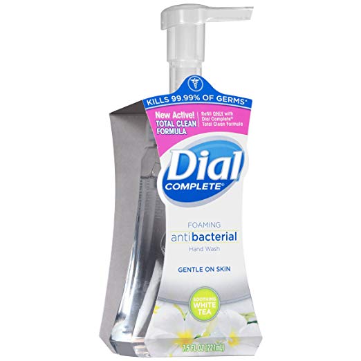 Dial Complete Foaming Antibacterial Hand Wash, Soothing White Tea, 7.5 Ounce (Pack of 3)