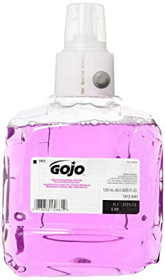 GOJO 1912-02 Antibacterial Plum Foam Hand Refill, Single Unit, 1200 mL