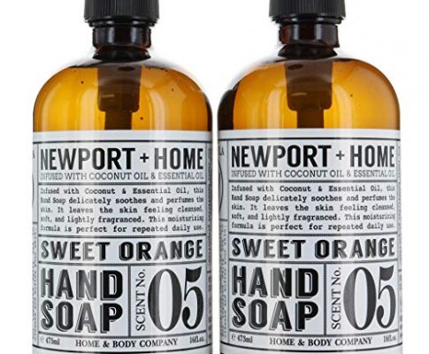 2 Bottles, Newport + Home Hand Soap, Sweet Orange 16 oz/473ml Infused w/Coconut Oil & Essential Oil by Home and Body Co Review