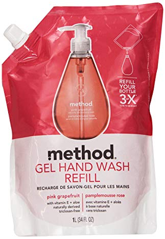 Method Gel Hand Wash Refill, Pink Grapefruit Scent, 34 oz