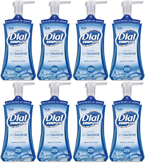 Dial Complete Foaming Hand Wash Spring Water, 7.5 Ounce (Pack of 8)