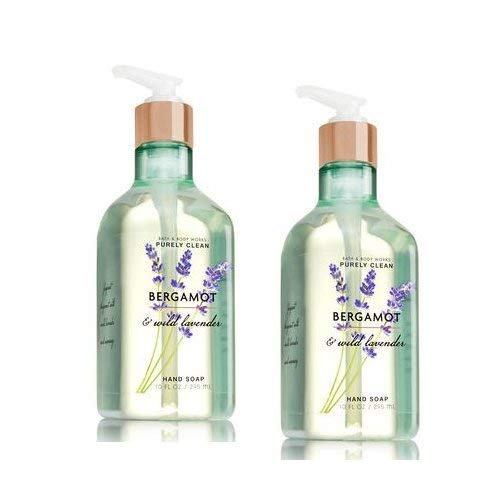 Bath and Body Works 2 Pack Bergamot & Wild Lavender Purely Clean Hand Soap. 10 Oz