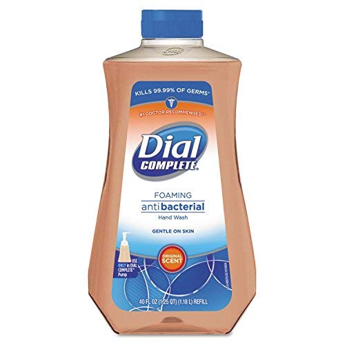 Dial Professional DIA 98976 Antimicrobial Foaming Hand Soap, Original Scent, 40 oz, Light Pink (Pack of 6)