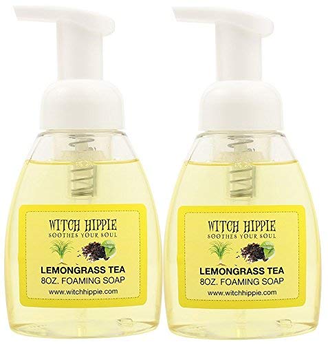 Lemongrass Tea Organic Foaming Hand Soap 8oz by Witch Hippie (2- 8oz Bottles)