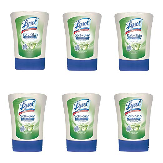 Lysol No-Touch Antibacterial Hand Soap Refill - Aloe Vera - Net Wt. 8.5 OZ (251 mL) (Pack of 6)