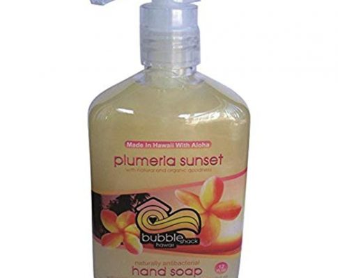 Hawaii Bubble Shack Hand Soap 4 Bottles 12 oz. Each Plumeria Sunset Review