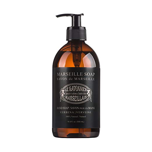 LSM Soaps Le Savonnier Marseillais Liquid Hand Soap, Verbena, 16.9 Fluid Ounce