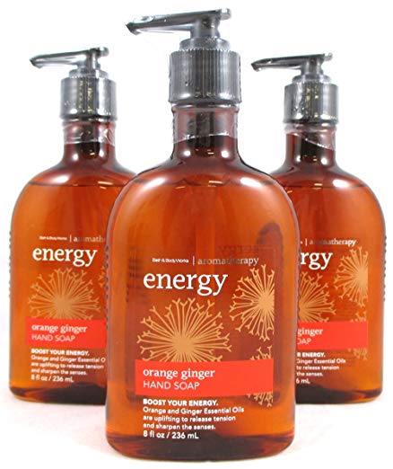 Lot of 3 Bath & Body Works Aromatherapy Energy Orange Ginger Hand Soap (Orange Ginger)