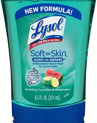 Lysol No-Touch Hand Soap, Hydrating Cucumber & Watermelon Splash, 1 Refill, 8.5 oz (Pack of 7) Review