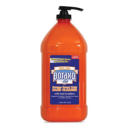 Boraxo Orange Heavy Duty Hand Cleaner with Scrubbers, 3 Liter Pump Bottle - Includes four bottles.